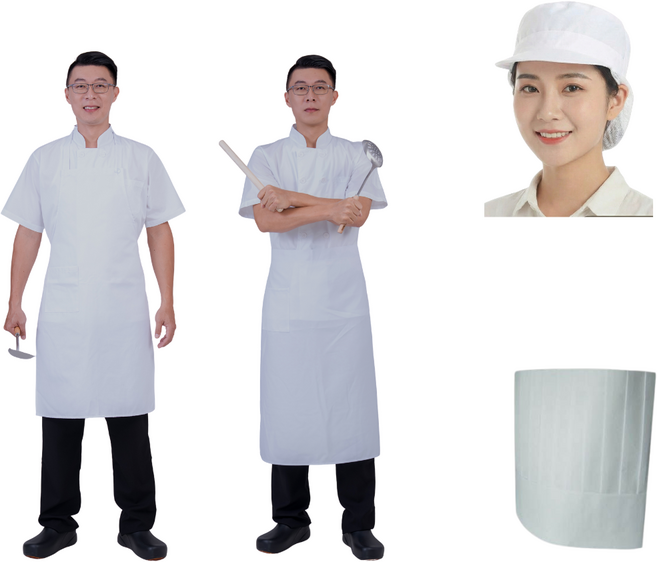 萊亞生活館 大尺碼 廚師服 丙級 檢定 雙排扣廚師服(薄)短袖, 1個