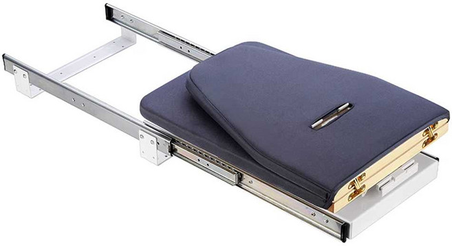 접이식 다리미판 드레스룸 슬라이드 빌트인 스팀 다림질 고정 폴딩 의류 선반 옷장, 1. 라이트 카키 (버퍼 회전형)