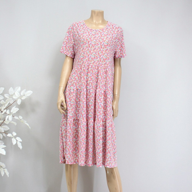 [서울양품점] 까실이 쿨터치 캉캉 반팔원피스 여성 냉감 쿨 홈웨어 실내복