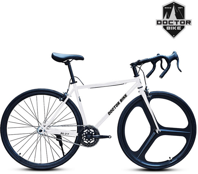 닥터바이크 700C 28C 입문용 초등학생 중학생 픽시자전거 PS-27 화이트 1개 160cm