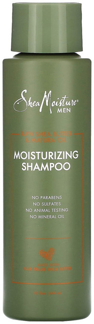 SheaMoisture 남성용 보습 샴푸 무가공 시어버터 및 마푸라 오일 444ml(15.8oz), SheaMoisture남성용보습샴푸무가공시어버터및마푸라, 1개, 444ml