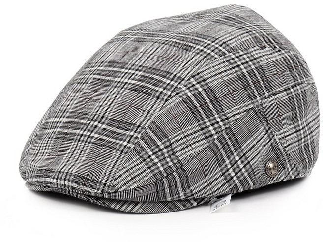 비토스 피에르가르뎅 글렌체크 원형패치 헌팅캡