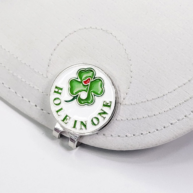 럭키 골프 볼마커 볼마크 세트 자석클립 세트, 2개, 클로버