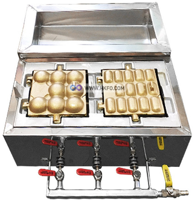 LPG용 가스 가스식 신주 호두 호도과자기계 8P + 땅콩과자 땅콩빵기계14P 혼합 기계 2구
