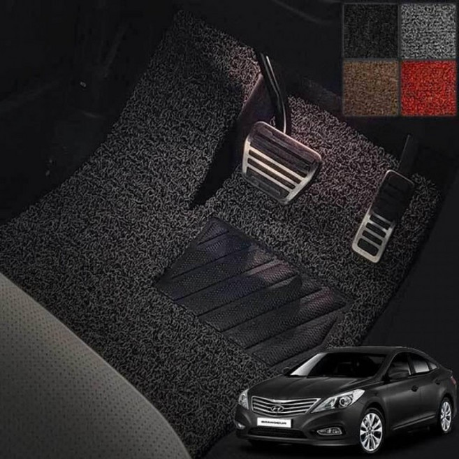 그랜저HG 코일매트 확장형 자동차 매트, 운전석매트 블랙_H-S40