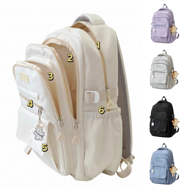 리틀프랑 학교 학생 백팩 수납좋은 책가방 3010