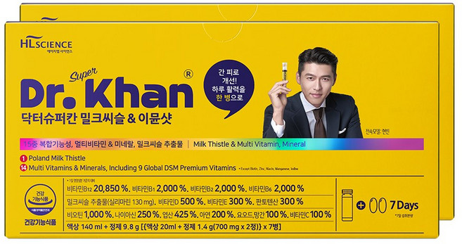 닥터슈퍼칸 에이치엘사이언스 밀크씨슬 & 이뮨샷, 2박스, 7회분