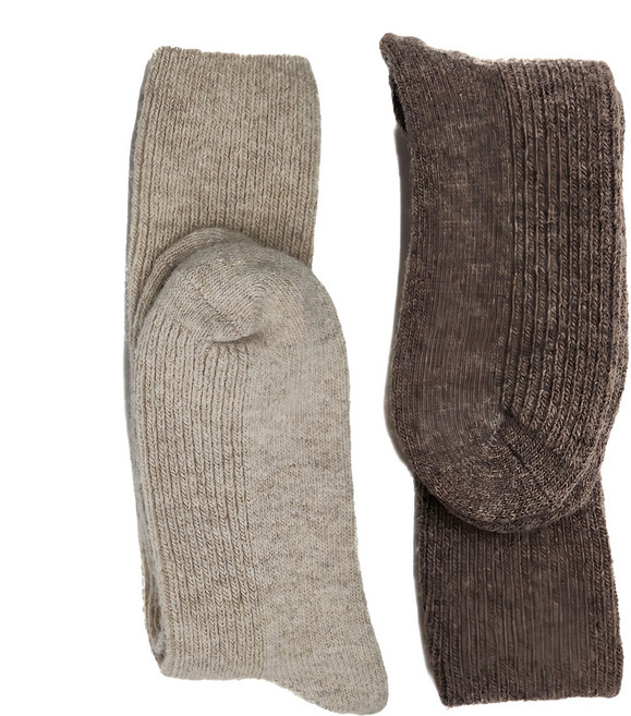 하로앤슈슈 여성 긴 롱 골지 니트 울 양말 2켤레 세트 도톰 긴 장목 따뜻한 겨울 양말