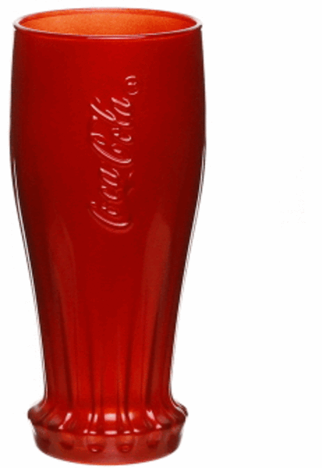 루미낙 유리컵 음료수컵 코카콜라컵 캡스 레드 외3색 350ml, 1개