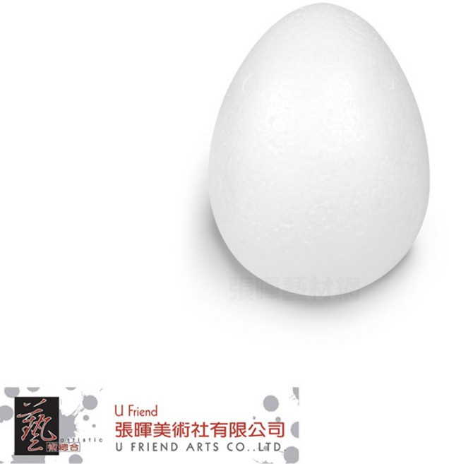 U Friend 設計模型材料 高密度保麗龍蛋 高度 4-15cm, 1個, 高度5cm 6入/包