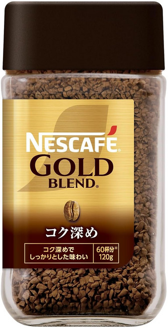 네스카페 골드블렌드 코크 딥(진한 풍미) 120g (60잔 분량) 병 레귤러 솔루블 커피