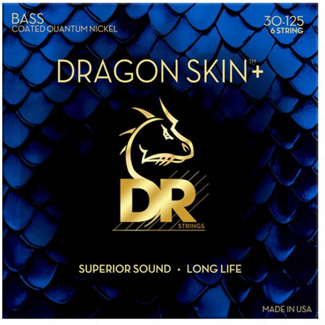 DR 코팅 6현 베이스줄 Dragon Skin+ DBQ6-30 (30-125) 퀀텀니켈, 1개