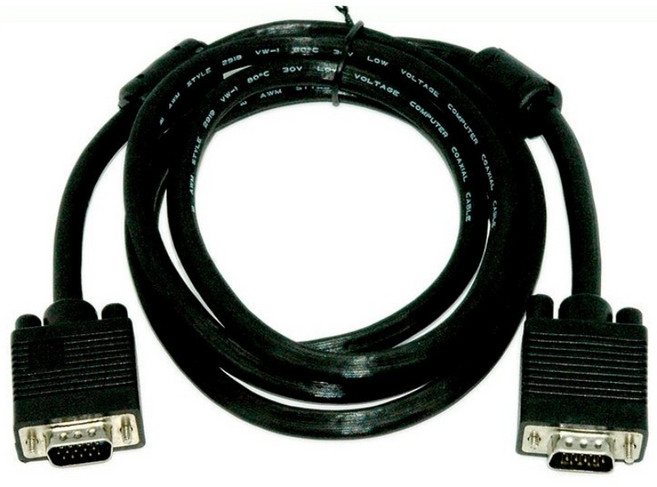 fujiei VGA 3+9 螢幕訊號線 雙磁環 工程專業用, 1個, 1.8m