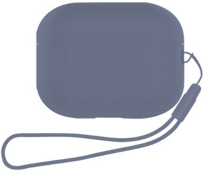 루디모어 에어팟 프로2 실리콘 케이스 + 스트랩, 라벤더그레이, 1개