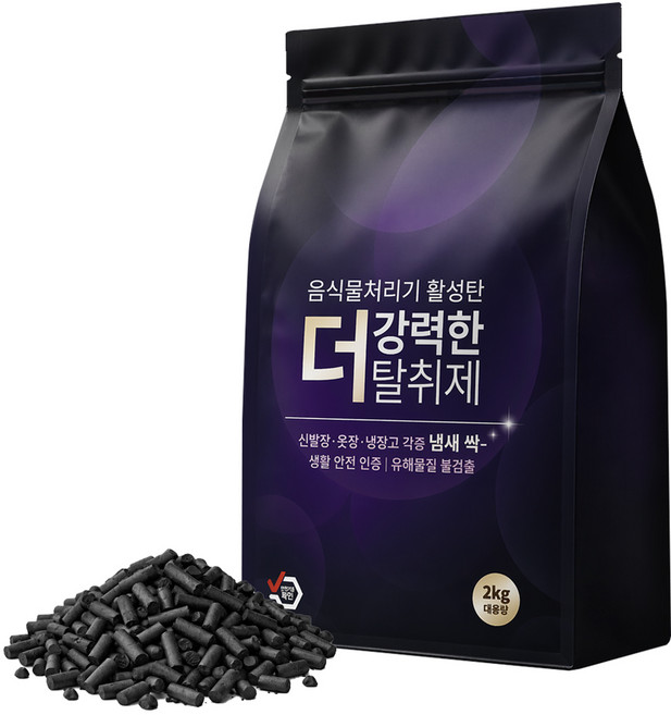 음식물 처리기 활성탄 필터 대용량 2kg 리필 교체용, 스마트카라 스톤 SC-S0201