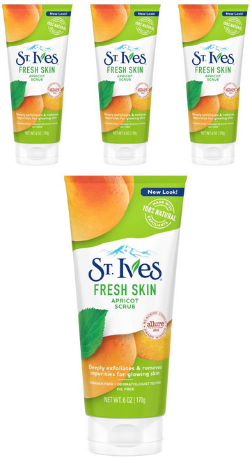 세인트이브스 애프리콧 스크럽 프레시 스킨, 170g, 4개
