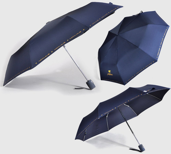 잭니클라우스 3단 로고 완전 자동우산/방풍우산 네이비