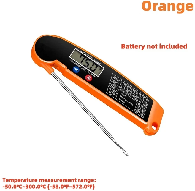 디지털 접이식 바베큐 주방 도구 음식 고기 오븐, 01 주황색, 1개