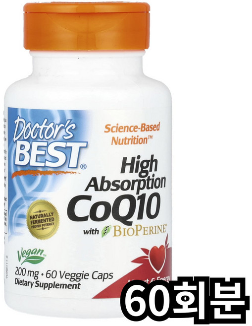 닥터스베스트 하이 앱솔션 CoQ10 200mg 베지 캡, 60회분, 1개