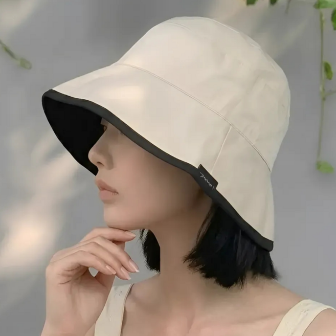 루네브 여성 벙거지 등산 모자 턱끈 버킷햇