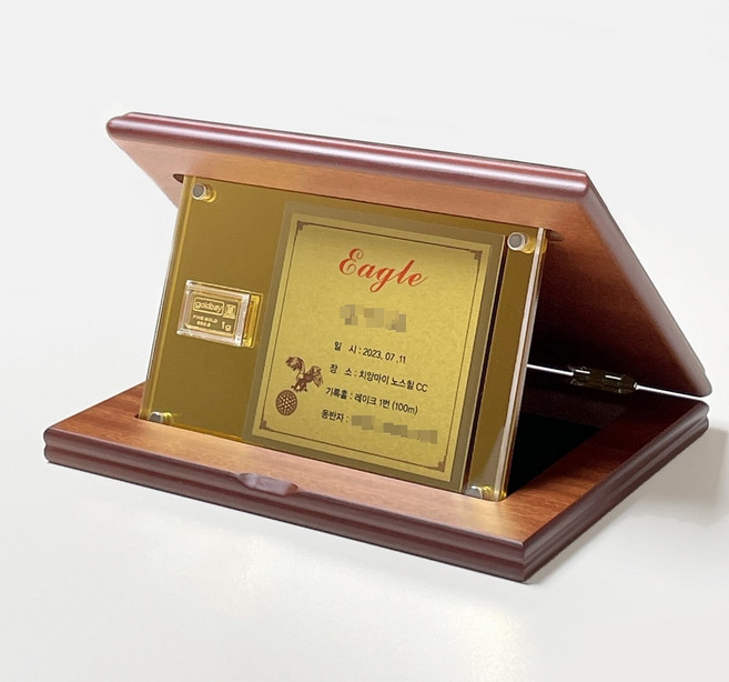 순금 미니골드바 상패 0.5g 골프상패 홀인원패 이글 싱글 기념 감사패 24k 999.9