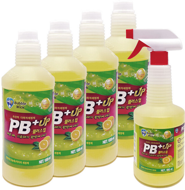 PB 1 플러스 업 다목적 세정제 650ml+1000ml, 1개, 4.65L