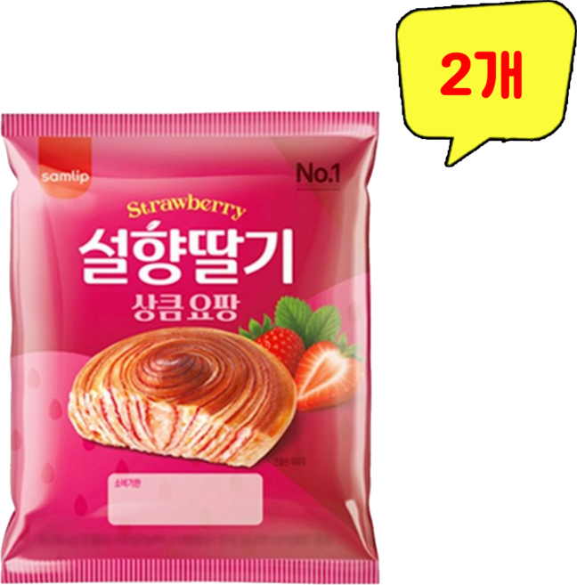 삼립 설향딸기 상큼요팡 75g x 2개