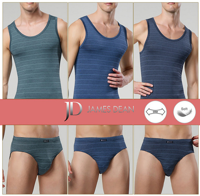 좋은사람들 제임스딘 소프트터치 스트라이프 N P스판 런닝 삼각팬티 6종세트