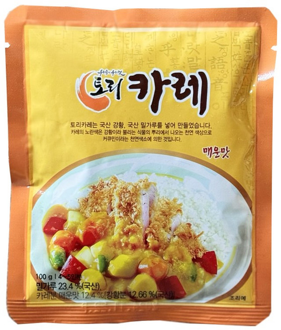 착한 성분 믿고 먹는 토리 우리밀 카레가루 매운맛, 1개, 100g