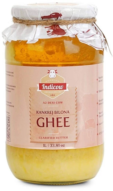 인도정품 Indicow Ghee 유기농 100% 순수 정통 A2 기버터 목초사육 방부제없음, 500ml(1팩), 1개, 500ml - 쿠팡