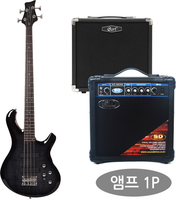 DAME 데임기타 폴앤폴250 TBK 베이스기타 패키지, 단품