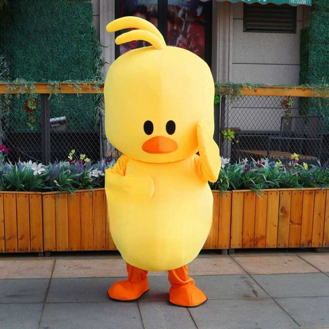 ZCBV행사용 오리 코스튬 동물 캐릭터 홍보 인형 인형탈 개업 의상 세트