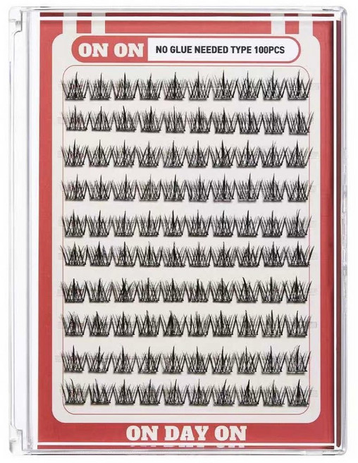 온데이온 노글루 대용량 자연스러운 인조 속눈썹 9mm 100모, 1개, 크라운
