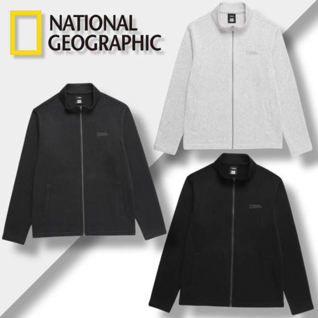 국내매장정품 내셔널지오그래픽 NATIONAL 남녀공용 플리스 자켓 캐주얼 가디건 이너 자켓 간편한 간절기 아우터 집업 가디건 이너 점퍼 가벼운 트레이닝복 간절기 이너 가디건