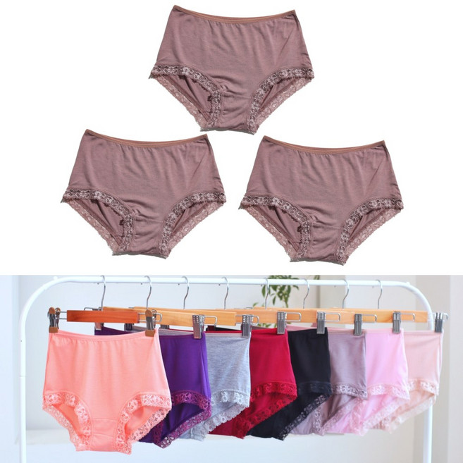 국산 여성 자연섬유 레이스 노라인 엄마 모달 천연섬유 팬티 3P