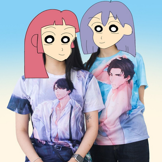 오타쿠 애니 애니메이션 티셔츠 반팔 티 옷 [2종 오덕 씹덕 십덕 우정 웃긴 병맛 킹받는 재밌는 쓸데없는 쓸모없는 템 선물 굿즈]