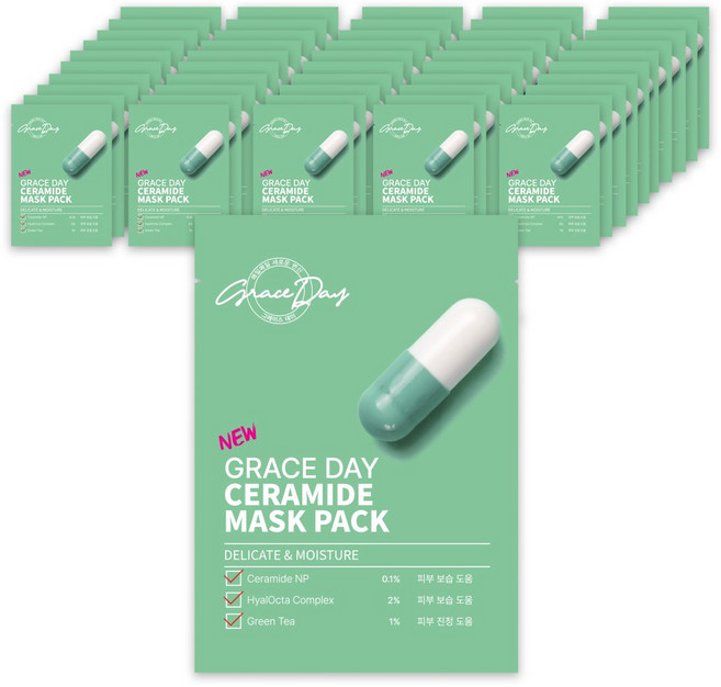 그레이스데이 세라마이드 마스크팩 27g, 1개입, 50개