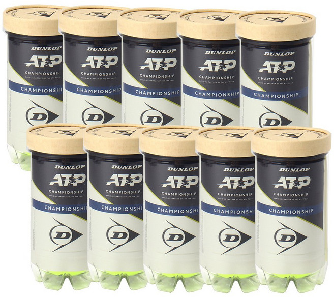 ATP 챔피언쉽 테니스공 캔볼 10캔 (20볼) ITF 공인 시합구 유압구, 20개, 옐로우