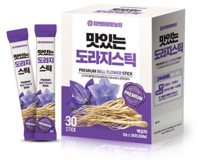 참앤들황토농원 맛있는 도라지스틱 + 쇼핑백, 12g, 30개