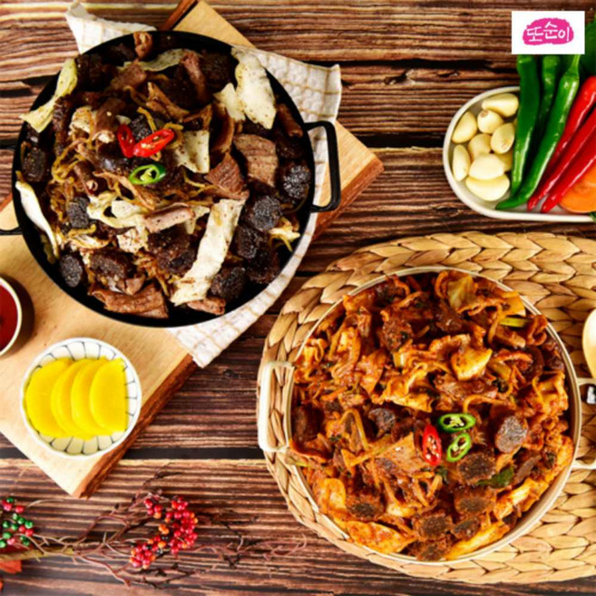 신림동또순이베스트(백순대곱창볶음 2팩+양념순대곱창볶음2팩)총4팩 각2인분, 1.15kg, 1개