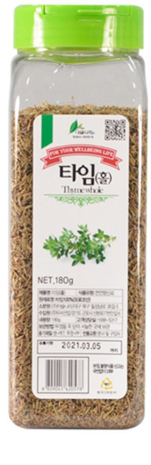 [이슬나라] 타임홀/허브/ 180g 조미류 향신료제품, 1개