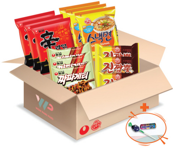 농심 오뚜기 봉지라면 혼합세트 4종 12봉입 신라면 3개입+짜파게티 3개입+진짬뽕 3개입+스낵면 3개입 총12봉입 멘토스+투시팝캔디 사은품 2종 증정, 1개