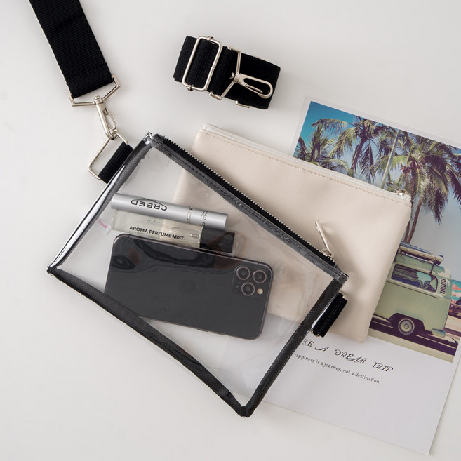 엔도르시 여성용 투명 파우치 세트 클러치백 EBA054