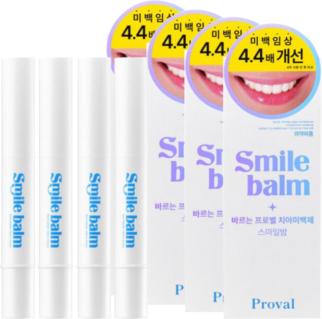 프로벨 치아미백제 인체적용시험완료 셀프치아미백제+프로벨본사보증서, 4개, 4g