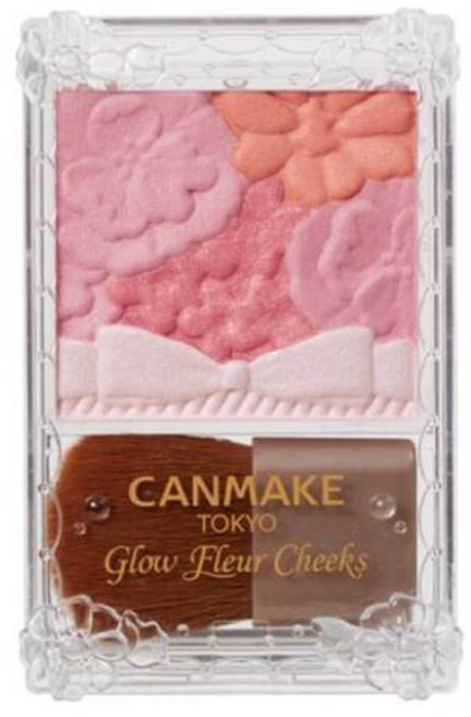 CANMAKE 井田 花漾戀愛修容腮紅 五色花瓣, 1個, 珠光#01(新包裝-蝴蝶結)