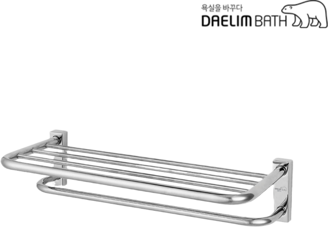 대림바스 2단 수건선반 욕실 화장실 샤워실 선반 수건걸이 DL-A9013, 1개