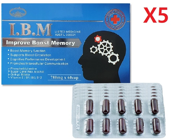 호주 네이쳐스탑 I.B.M 부스트 메모리 60캡슐-5개, 5개, 60정 - 쿠팡