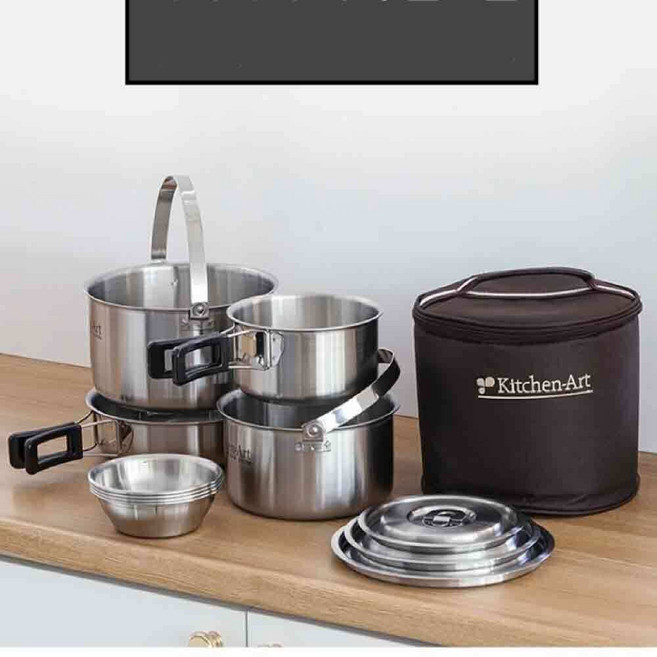 국산 통3중 스텐 코펠 세트 냄비3 후라이팬 공기 채반, 본상품선택, 본상품선택, 1개, 상세페이지 참조