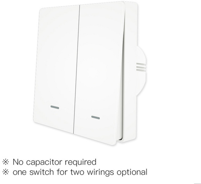 MOES ZigBee 스마트 라이트 스위치 2in1 중성선 필요 Tuya 앱 제어 Alexa 및 Google Home과 호환 스타, 03 2 gang white