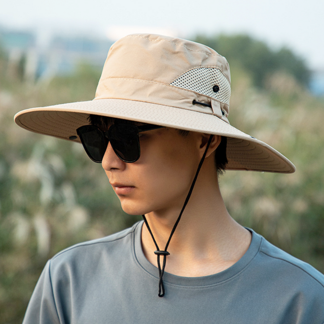 미터즈 자외선차단 등산모자 빅사이즈 낚시 캠핑 챙모자, 베이지
